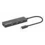 Manhattan USB-C-telakka/keskitin, liitännät (4): USB-A (x4), 5 Gbps (USB 3.2 Gen1 eli USB 3.0), USB-virralla toimiva (ulkoista virtalähdettä ei tarvita), vastaa mallia HB30CM4AB