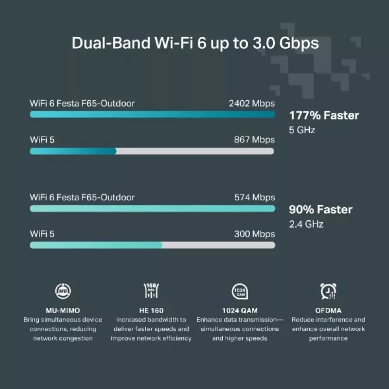 TP-Link Festa F65-Outdoor 3000 Mbit/s valkoinen Power over Ethernet (PoE)