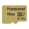 TRANSCEND Micro SDHC -kortti 500s 16 GB UHS-I U3 MLC sovittimella