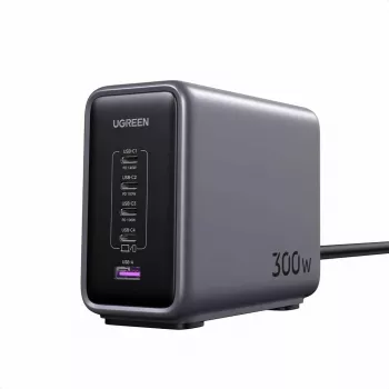 Ugreen 90903B laturi mobiililaitteille universaali musta, harmaa AC pikalataus sisäkäyttöön