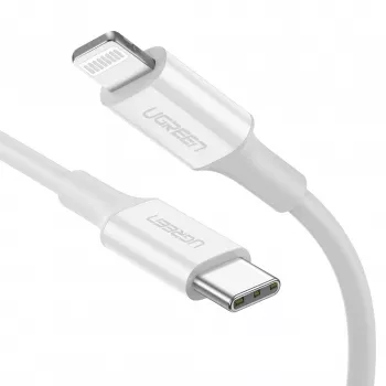 Ugreen 10493 Lightning-kaapeli 1 m valkoinen