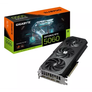 GIGABYTE GeForce RTX 5060 GAMING OC 8G näytönohjain - 8GB GDDR7, 128bit, PCI-E 5.0, 2595 MHz ydin kellotaajuus, 3 x DisplayPort, 1 x HDMI, GV-N5060GAMING OC-8GD