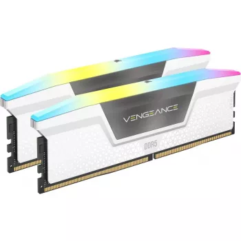 CORSAIR keskusmuisti 32GB DDR5 (2x16GB) DRAM 6000MT/s CL30 muistisarja Vengeance RGB - valkoinen