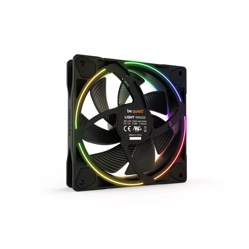 be quiet Light Wings 120mm ARGB PWM tuuletin musta 3 kpl:n pakkaus
