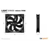 be quiet Light Wings 140mm ARGB PWM tuuletin musta 3 kpl:n pakkaus