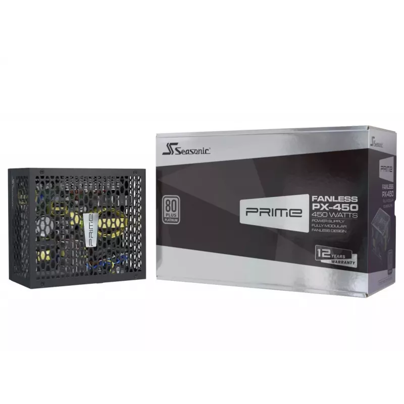 Seasonic PRIME Fanless PX-500 -virtalähde, 500 W, 80 PLUS Platinum, PRIME-PX-500