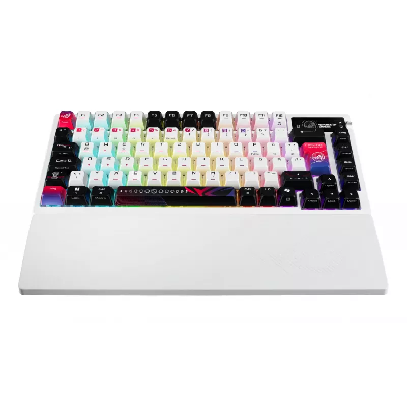 ASUS ROG Azoth X näppäimistö peli USB + RF langaton + Bluetooth QWERTZ valkoinen