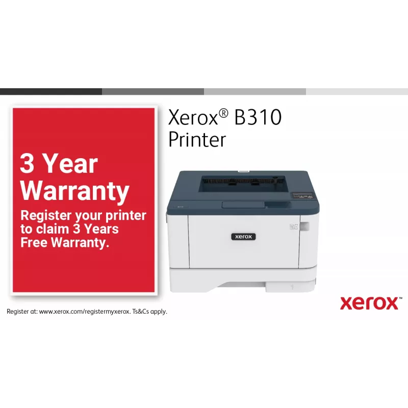 Xerox B310 A4 40ppm langaton duplex-tulostin PS3 PCL5e/6 2 lokeroa yhteensä 350 arkkia
