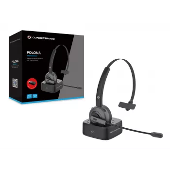 Conceptronic POLONA langaton Bluetooth-kuulokemikrofoni ja lataustelakka