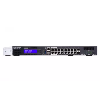 QNAP QGD-1600P hallittu Gigabit Ethernet (10/100/1000) Power over Ethernet (PoE) 1U musta, harmaa