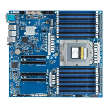 Emolevy GIGABYTE MZ33-AR0 Extended ATX AMD EPYC 9004 kanta SP5, 24× DDR5 DIMM, 4× PCIe 5.0 x16, 2× RJ-45