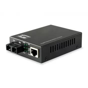 LevelOne RJ45-SC Gigabit mediakonvertteri, yksimuotokuitu, 20 km
