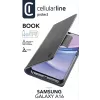 Cellularline Book - Galaxy A16 kirjakotelo korttipaikalla ja magneettisulkimella