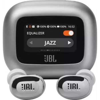 JBL Live Buds 3 -kuulokemikrofoni langaton in-ear puhelut/musiikki/urheilu/arkikäyttö Bluetooth hopea