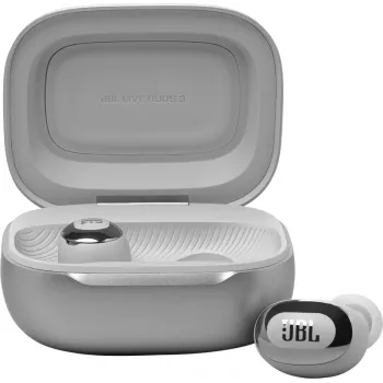 JBL Live Buds 3 -kuulokemikrofoni langaton in-ear puhelut/musiikki/urheilu/arkikäyttö Bluetooth hopea
