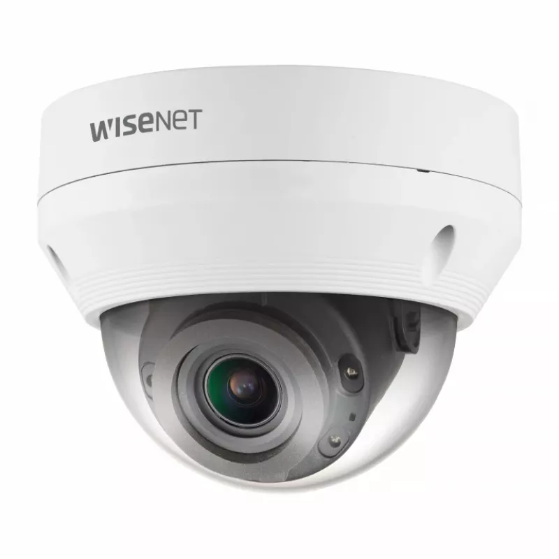 Hanwha Vision QNV-7082R WiseNet Q ulkokäyttöön tarkoitettu ilkivallankestävä IR-kupoli-IP-kamera, 4 MP, 3,2 mm, PoE, IP66, IK10, valkoinen