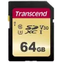 Flash-muisti Transcend 64GB SDXC UHS-I 500S
