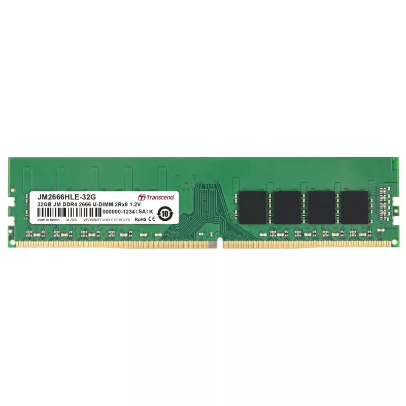 Transcend JetRAM JM2666HLE-32G 32 GB DDR4 2666 MHz 288-nastainen CL19 muistimoduuli
