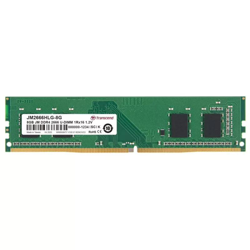 Transcend JetRam JM2666HLG-8G 8 GB DDR4-2666 U-DIMM muistimoduuli