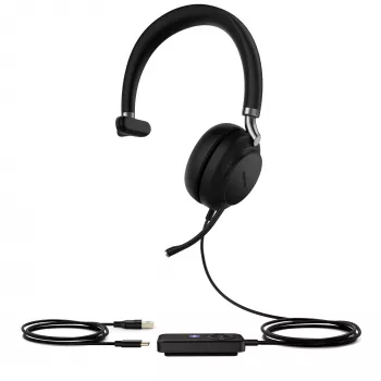 Yealink UH38 Mono Teams -W/O BAT USB-C-USB johdollinen kuulokemikrofoni
