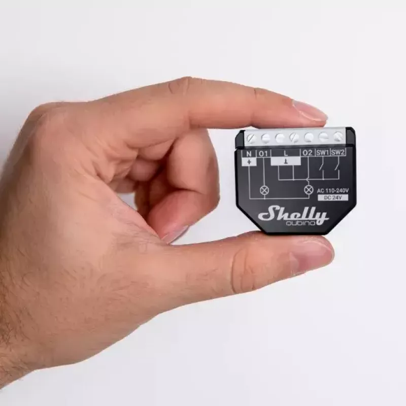 Älykytkin Shelly WAVE 2PM musta (Shelly) — langaton Z-Wave, 16 A, 110–240 V, 868,4 MHz