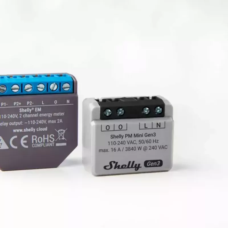 Älykytkin Shelly PM Mini Gen3 langaton 110-240V 1,2W