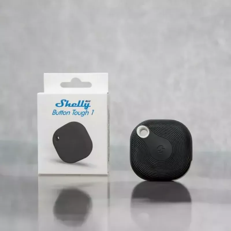 Älykäs painike Shelly BLU Button Tough 1 musta muovi 3V CR2032
