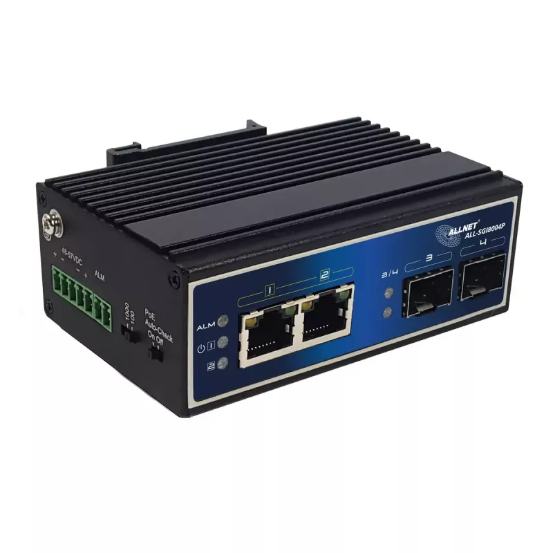 Hallitsematon kytkin ALLNET ALL-SGI8004P Gigabit Ethernet PoE 2 porttia