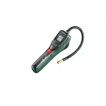 Bosch-sähköinen ilmapumppu 0.603.947.000 — kannettava, ladattava, 10 bar (150–150 psi), 3000 mAh, USB‑C, 10 l/min, letku ja lisävarusteet mukana