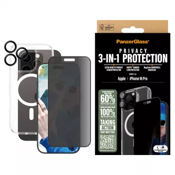 PanzerGlass 3-in-1 tietosuojapakkaus iPhone '24 6,3 inch Pro