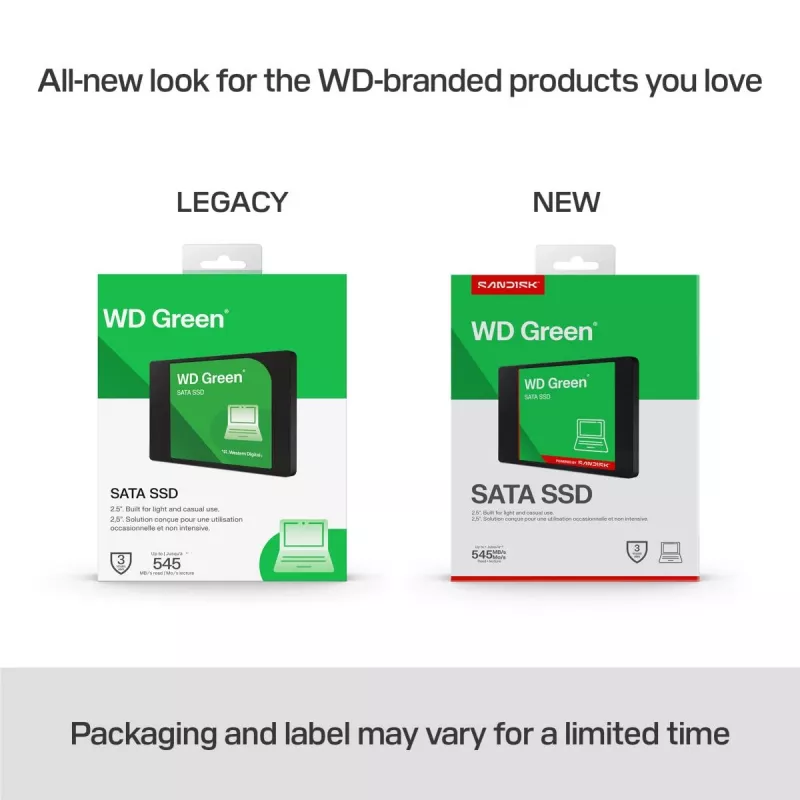 WESTERN DIGITAL SSD - WD Green - 250 GB - SATA 6Gb/s - 2,5 inch/7 mm kotelo