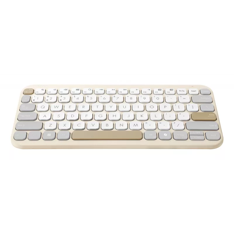 ASUS Marshmallow KW100 näppäimistö langaton Bluetooth QWERTZ beige harmaa valkoinen