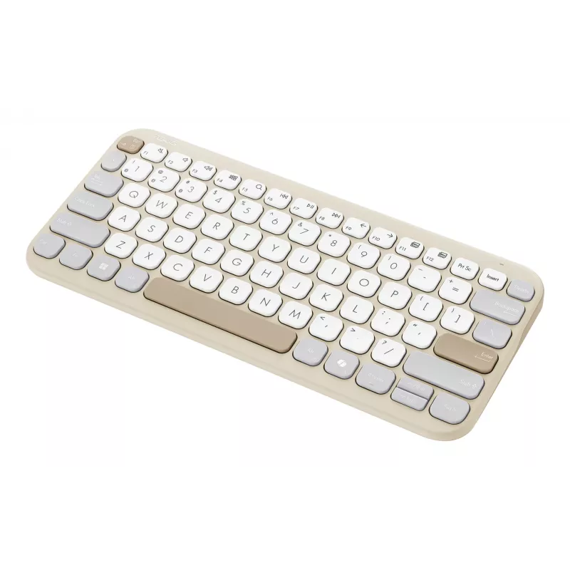 ASUS Marshmallow KW100 näppäimistö langaton Bluetooth QWERTZ beige harmaa valkoinen