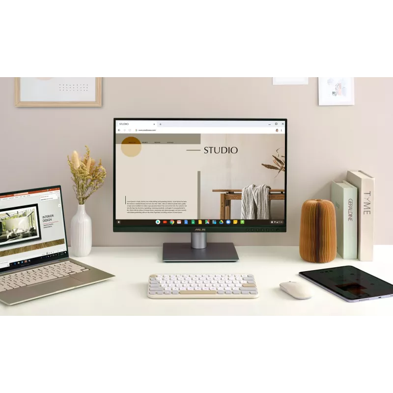 ASUS Marshmallow KW100 näppäimistö langaton Bluetooth QWERTZ beige harmaa valkoinen