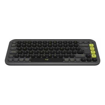 Logitech POP Icon Keys näppäimistö yleiskäyttö Bluetooth QWERTY US International grafiitti vihreä