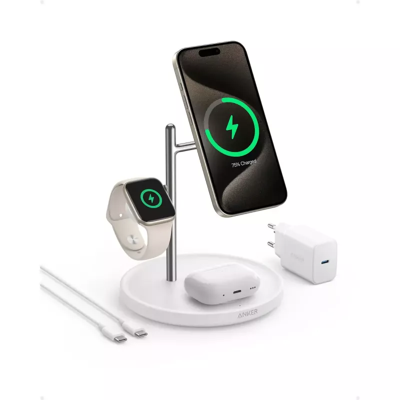 Anker MagGo Universal valkoinen USB langaton pikalaturi sisäkäyttöön
