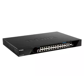D-Link DGS-1520-28MP/E verkkokytkin hallittava L3 Gigabit Ethernet (10/100/1000) Power over Ethernet (PoE) 1U musta
