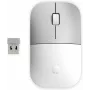 HP Z3700 keramiikka valkoinen langaton hiiri, molempikätinen, optinen, RF Wireless, 1200 DPI, hopea, valkoinen