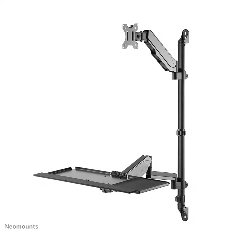 Seinäkiinnitteinen istu-seiso-työasema Neomounts WL90-325BL1 maks. paino 9 kg