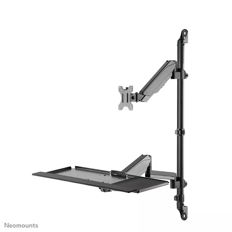Seinäkiinnitteinen istu-seiso-työasema Neomounts WL90-325BL1 maks. paino 9 kg