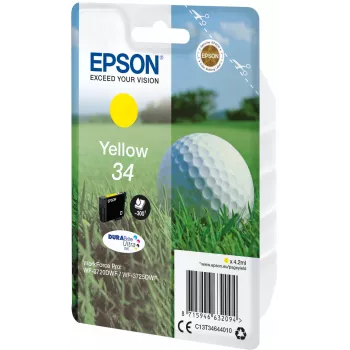Epson Golfball yksittäispakkaus keltainen 34 DURABrite Ultra muste