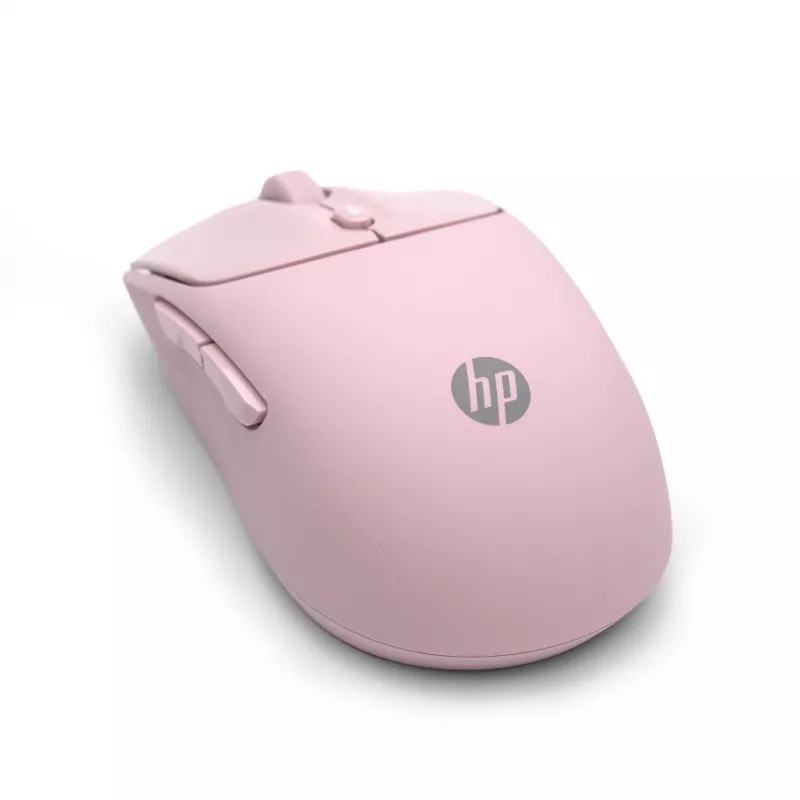 HP 400 hiljainen vaaleanpunainen langaton hiiri, molempikätinen, RF Wireless + Bluetooth, 6000 DPI, vaaleanpunainen