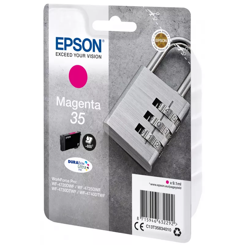 Epson Padlock yksittäispakkaus magenta 35 DURABrite Ultra muste