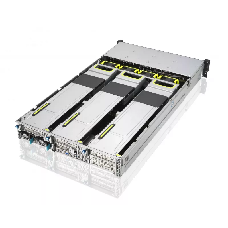 ASUS RS720A-E11-RS24U 2U räkkiasennettava barebone-palvelin, hopea