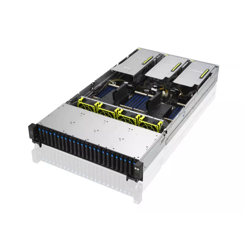 ASUS RS720A-E11-RS24U 2U räkkiasennettava barebone-palvelin, hopea