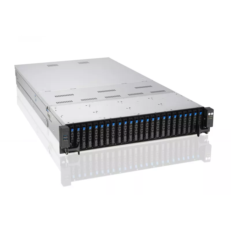 ASUS RS720A-E11-RS24U 2U räkkiasennettava barebone-palvelin, hopea