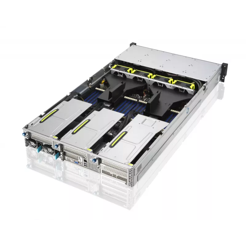 ASUS RS720A-E11-RS24U 2U räkkiasennettava barebone-palvelin, hopea