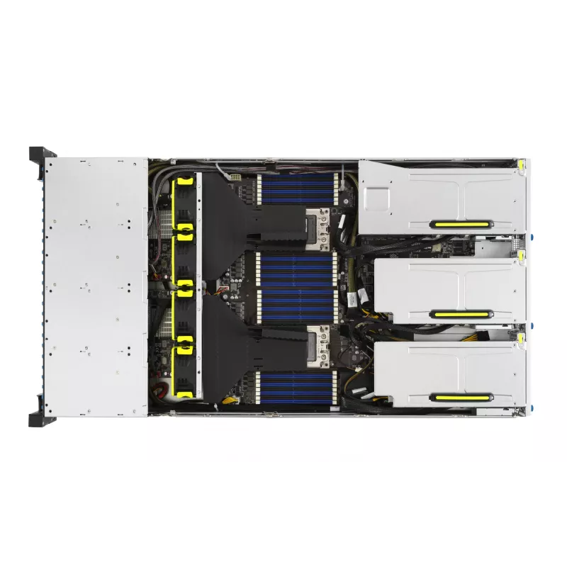 ASUS RS720A-E11-RS24U 2U räkkiasennettava barebone-palvelin, hopea