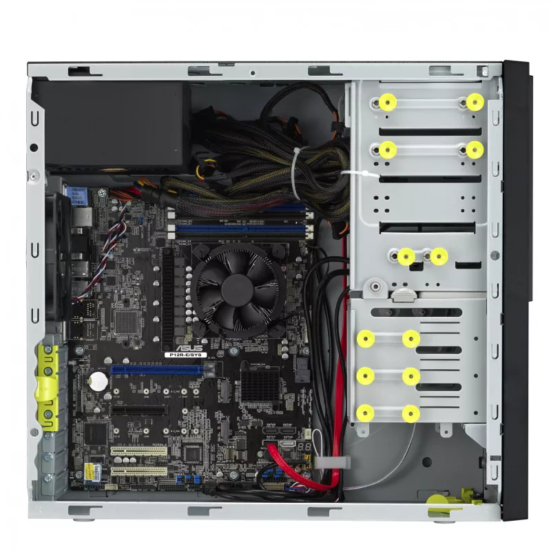 Tower-kotelo ASUS TS100-E11-PI4, musta, Intel C256 -piirisarja, LGA1200-tuki, 300 W:n virtalähde