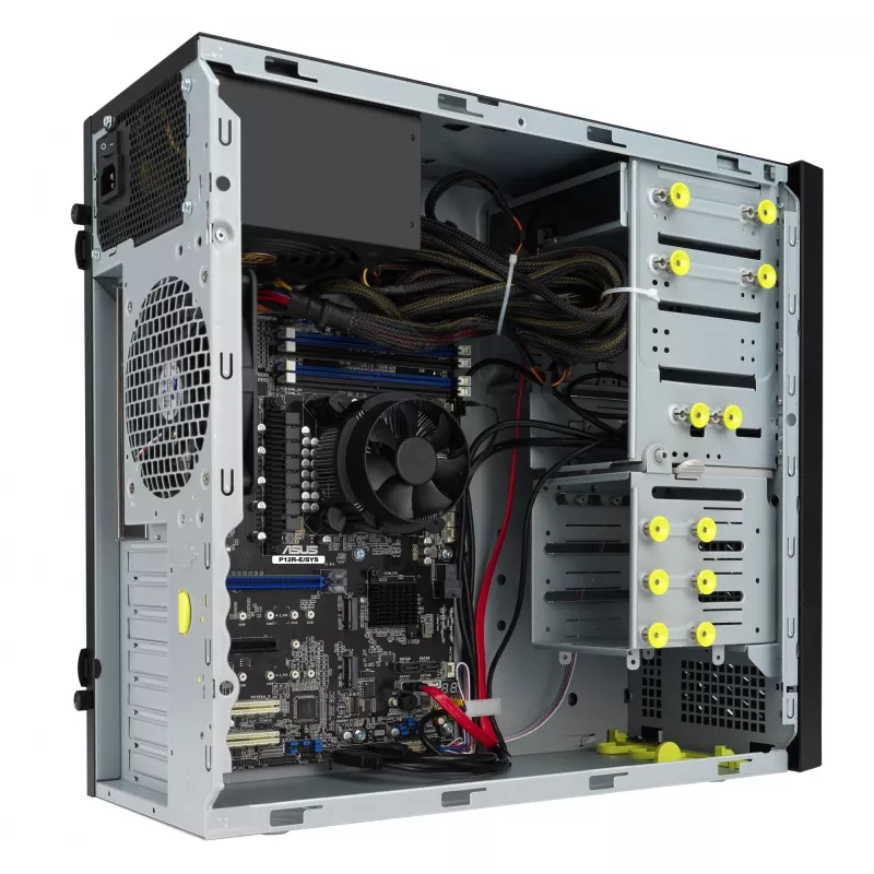 Tower-kotelo ASUS TS100-E11-PI4, musta, Intel C256 -piirisarja, LGA1200-tuki, 300 W:n virtalähde